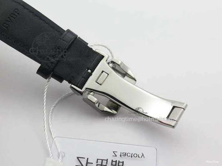 MIROTIME 0512 Modern Portuguese IW371404 ZF V3 1:1 Best Edition SS Black Dial On Black Leather Strap A 7267